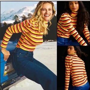 Maeve by Anthropologie Striped Turtleneck Size Medium BRAND NEW WITH TAGS